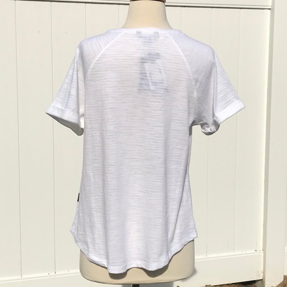 NWT Eddie Bauer White Baseball Style Ladder Trim T Shirt Size Small - Picture 13 of 16